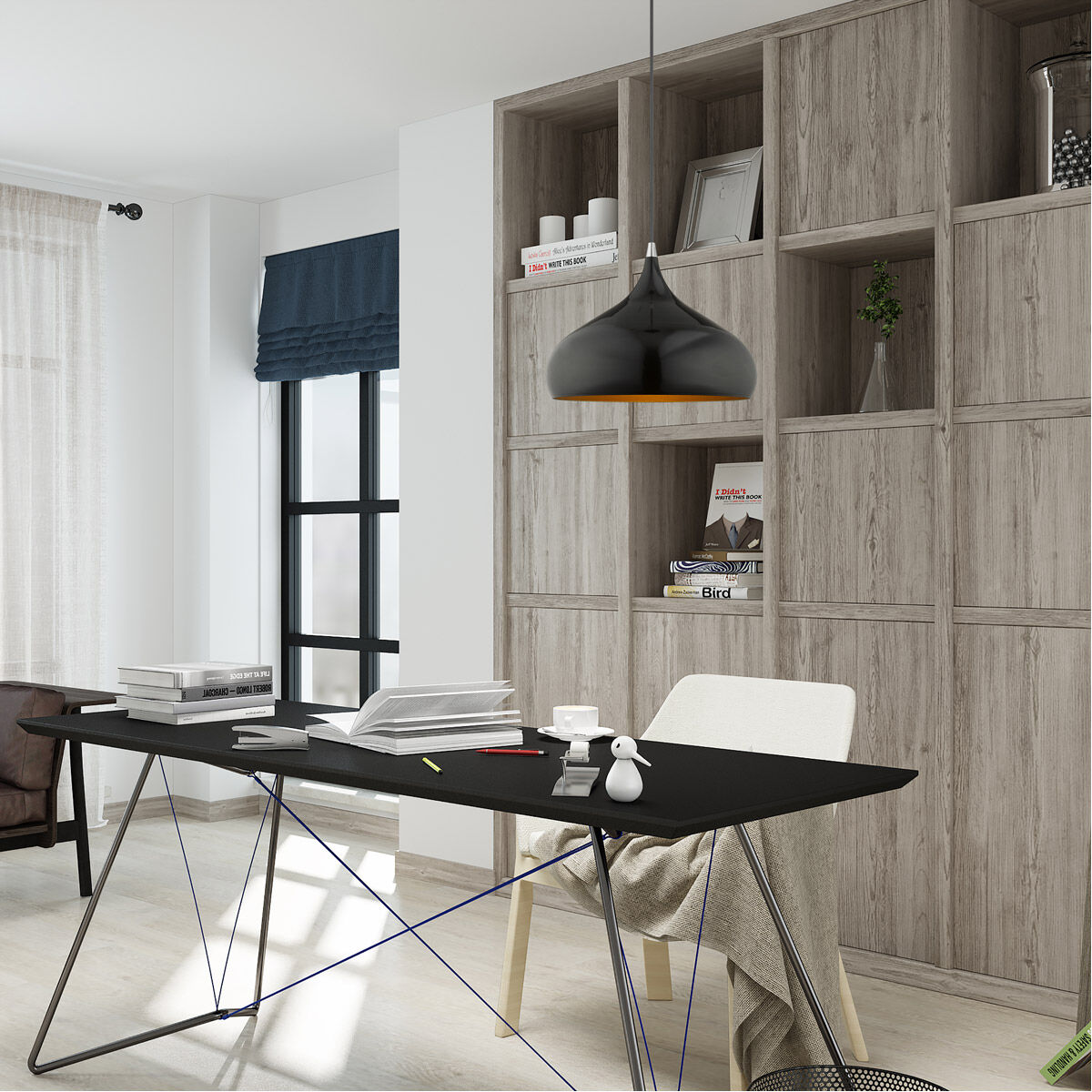 Allison 1 Light 14 inch Shiny Black Mini Pendant Ceiling Light