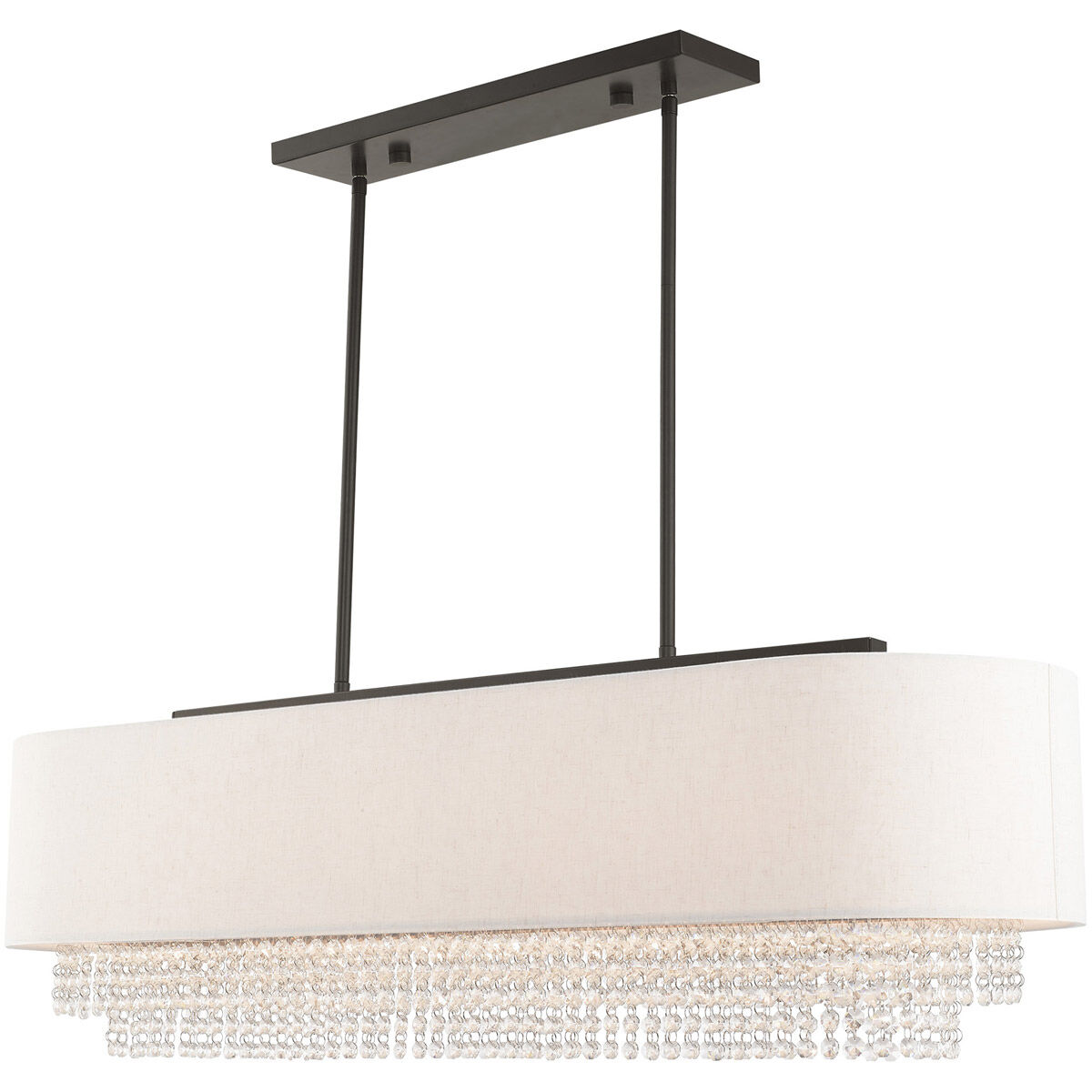 Carlisle 5 Light 41 inch English Bronze Linear Chandelier Ceiling Light