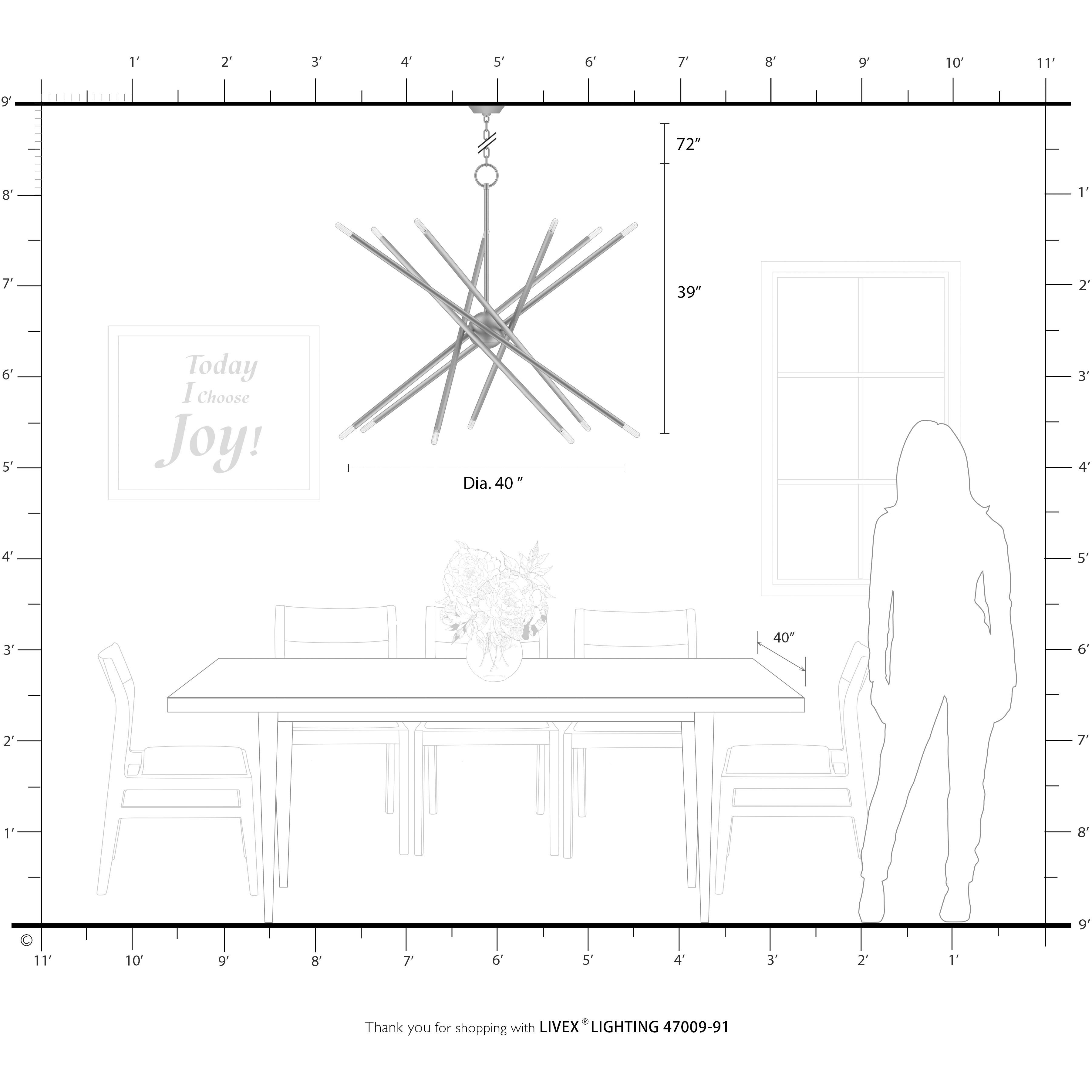 Soho 14 Light 40 inch Brushed Nickel Foyer Chandelier Ceiling Light