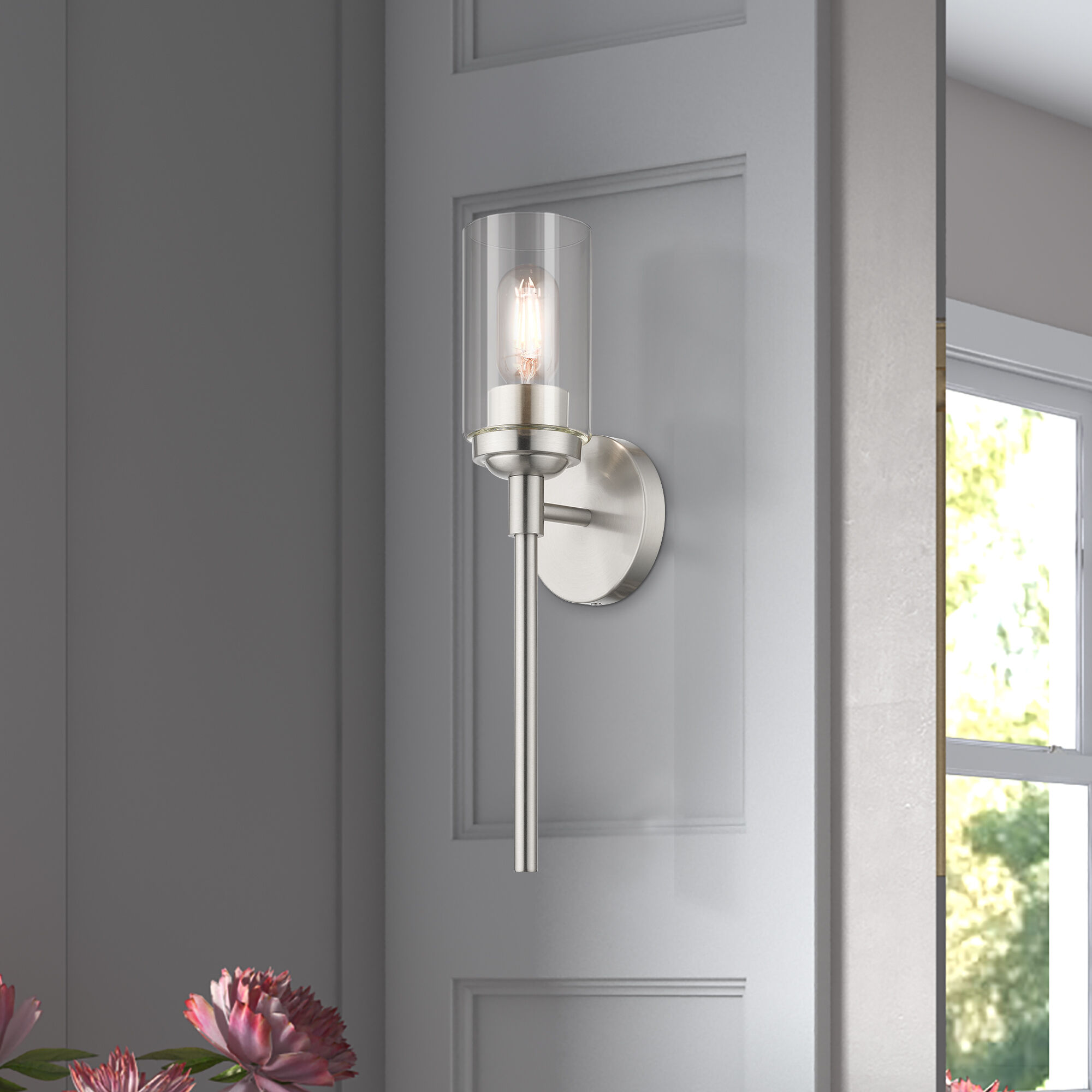 Whittier 1 Light 4.75 inch Brushed Nickel ADA Wall Sconce Wall Light, Single