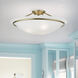 Newburgh 3 Light 20 inch Antique Brass Semi-Flush Ceiling Light