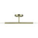 Copenhagen 2 Light 5.13 inch Antique Brass Semi-Flush Ceiling Light