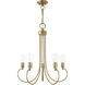 Bari 5 Light 25 inch Antique Brass Chandelier Ceiling Light