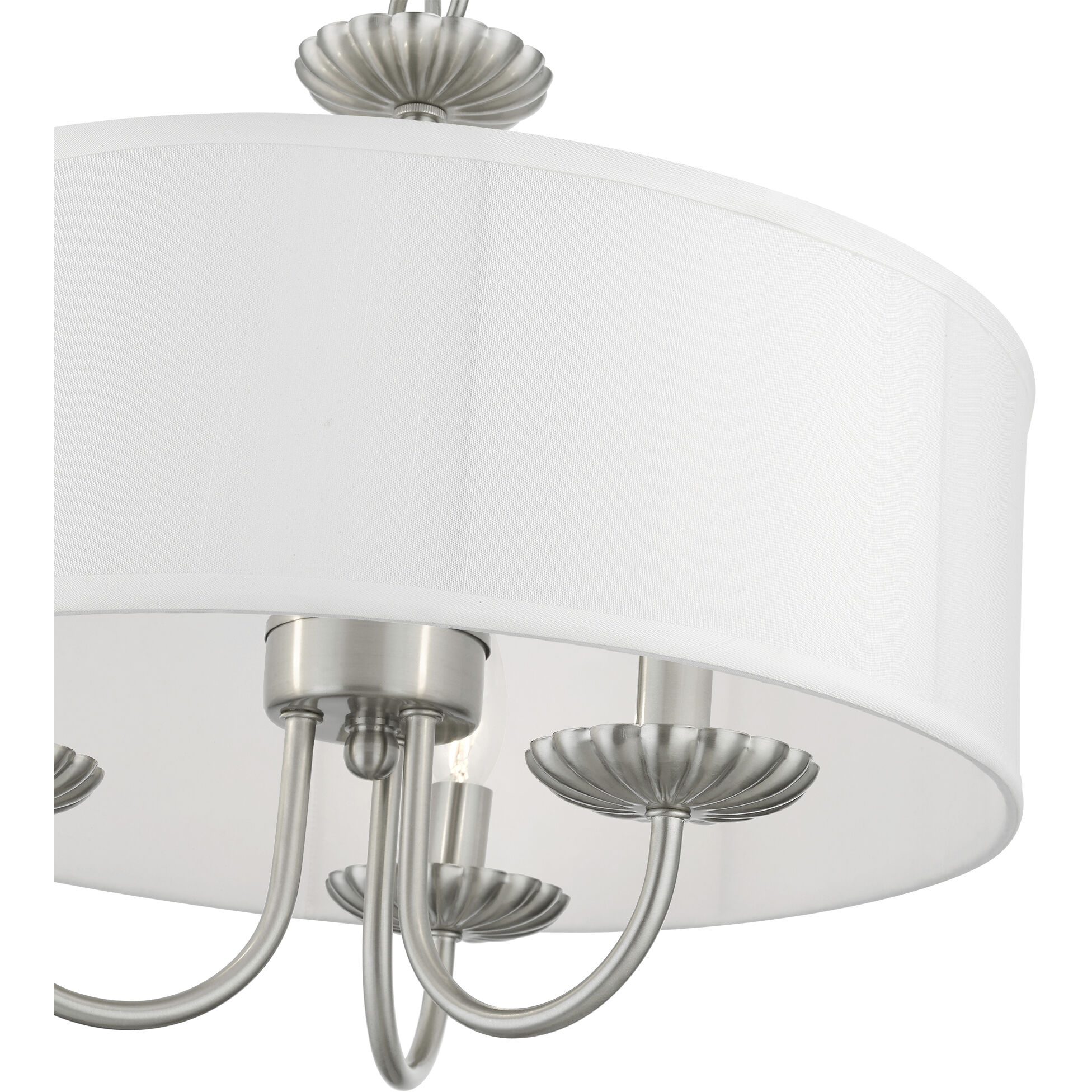 Brookdale 3 Light 16 inch Brushed Nickel Pendant Chandelier Ceiling Light