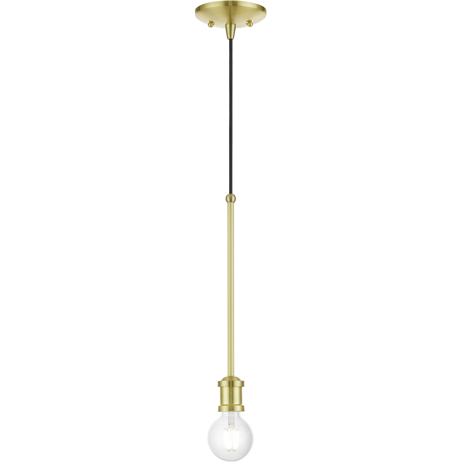 Lansdale 1 Light 5 inch Satin Brass Single Pendant Ceiling Light, Single