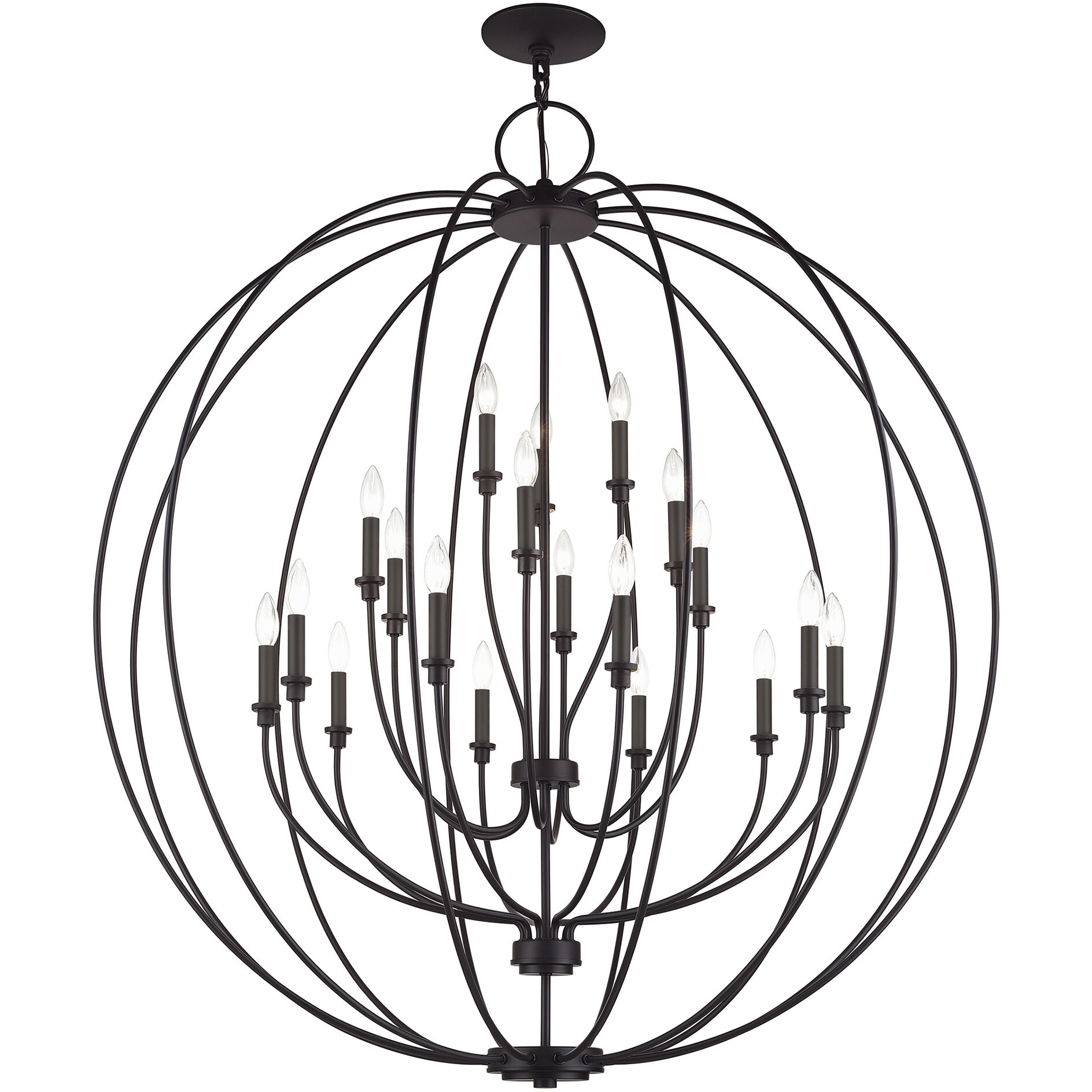 Milania 19 Light 48 inch Bronze Foyer Chandelier Ceiling Light
