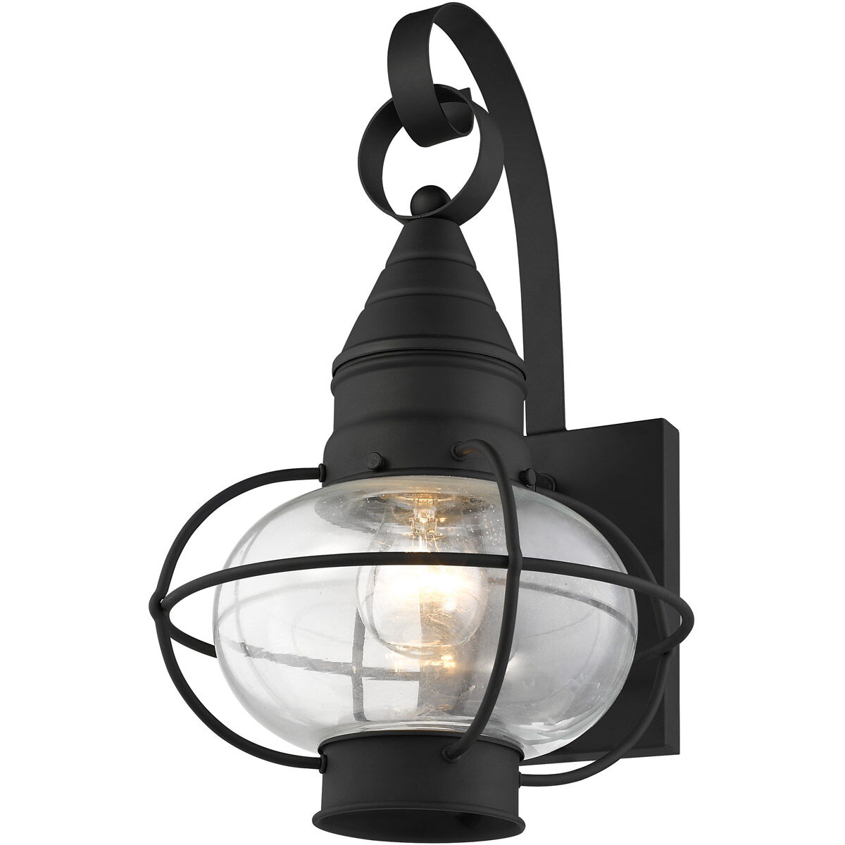 Newburyport 1 Light 14.75 inch Black Outdoor Wall Lantern
