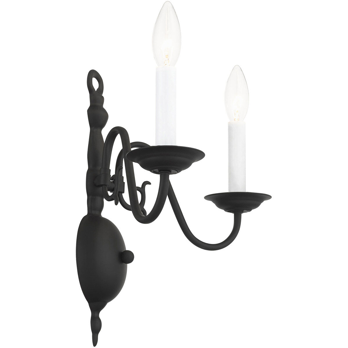 Williamsburg 2 Light 13 inch Black Sconce Wall Light