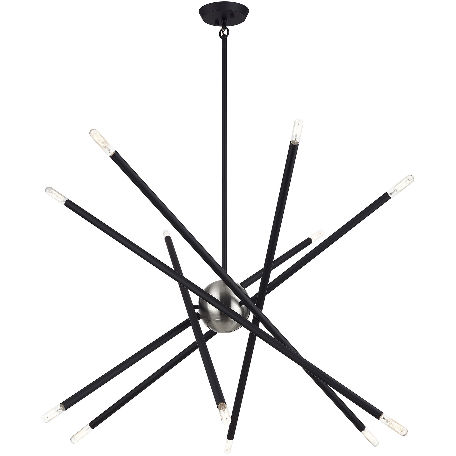 Soho 12 Light 36 inch Black Chandelier Ceiling Light