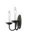 Home Basics 2 Light 10 inch Black Wall Sconce Wall Light
