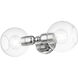 Downtown 2 Light 7 inch Polished Chrome Vanity Sconce Wall Light, Sphere