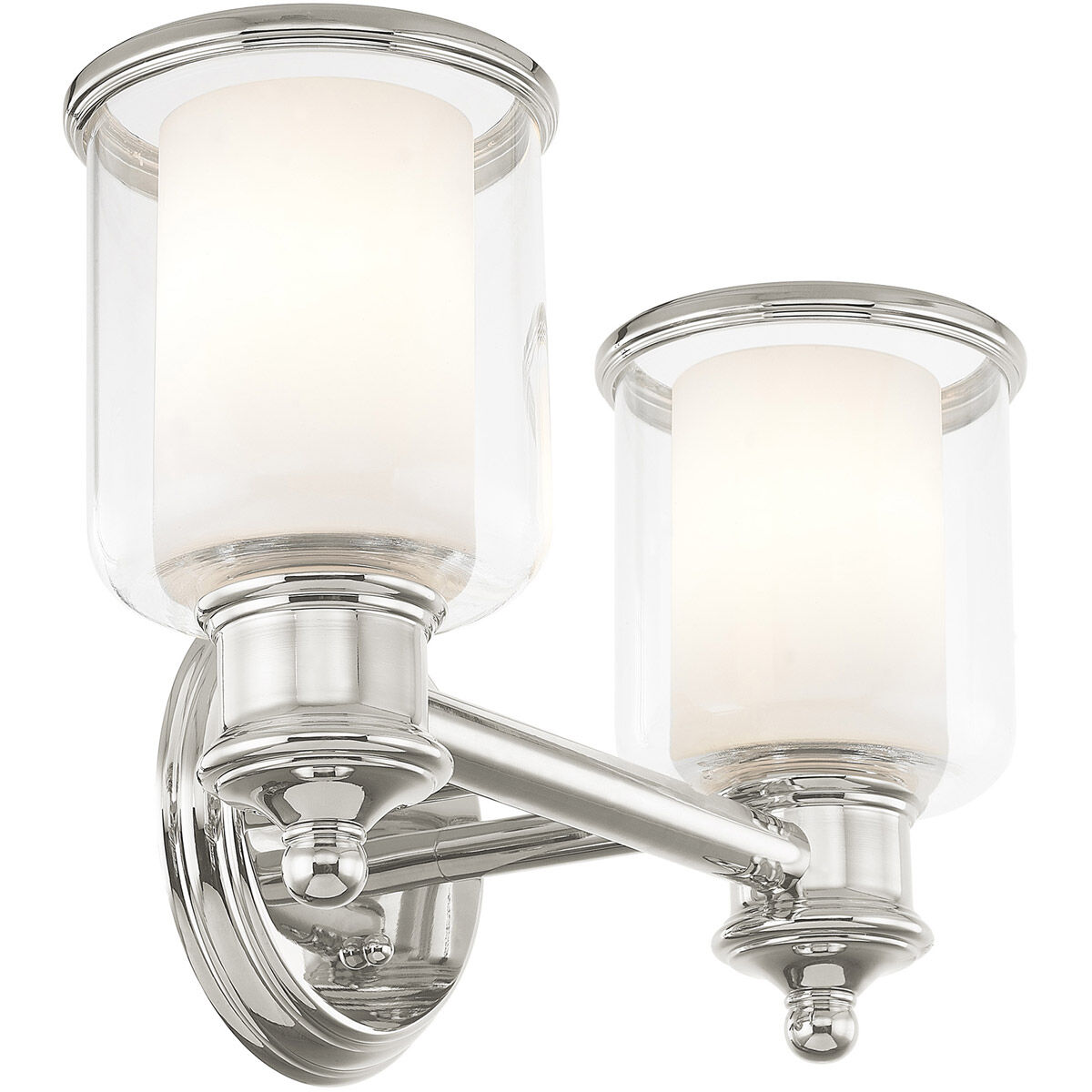 Middlebush 2 Light 15 inch Polished Nickel Bath Vanity Wall Light