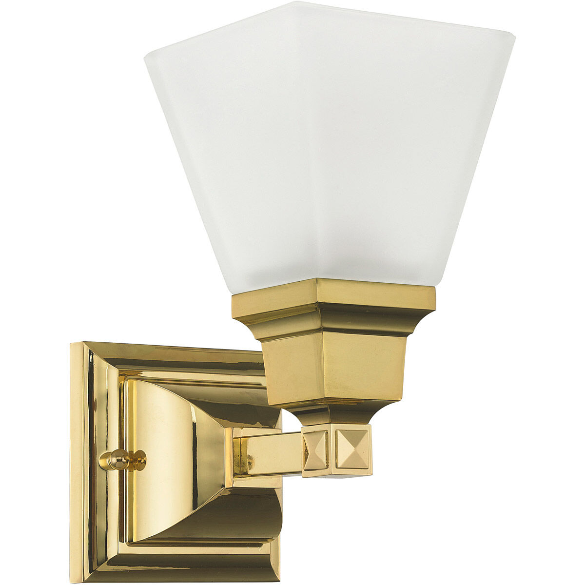 Mission 1 Light 5 inch Polished Brass Wall Sconce Wall Light