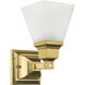 Mission 1 Light 5 inch Polished Brass Wall Sconce Wall Light
