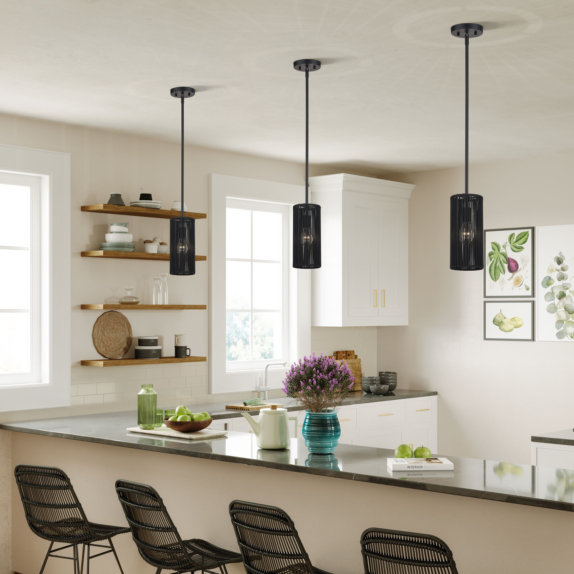 Acordia 1 Light 5.13 inch Black Mini Pendant Ceiling Light