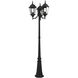 Hamilton 3 Light 86 inch Textured Black Outdoor Post Light
