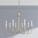 Cranford 8 Light 30 inch Brushed Nickel Chandelier Ceiling Light