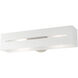 Soma 2 Light 18 inch Textured White with Brushed Nickel Finish Accents ADA Vanity Sconce Wall Light