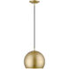 Piedmont 1 Light 10 inch Soft Gold with Polished Brass Accents Pendant Ceiling Light