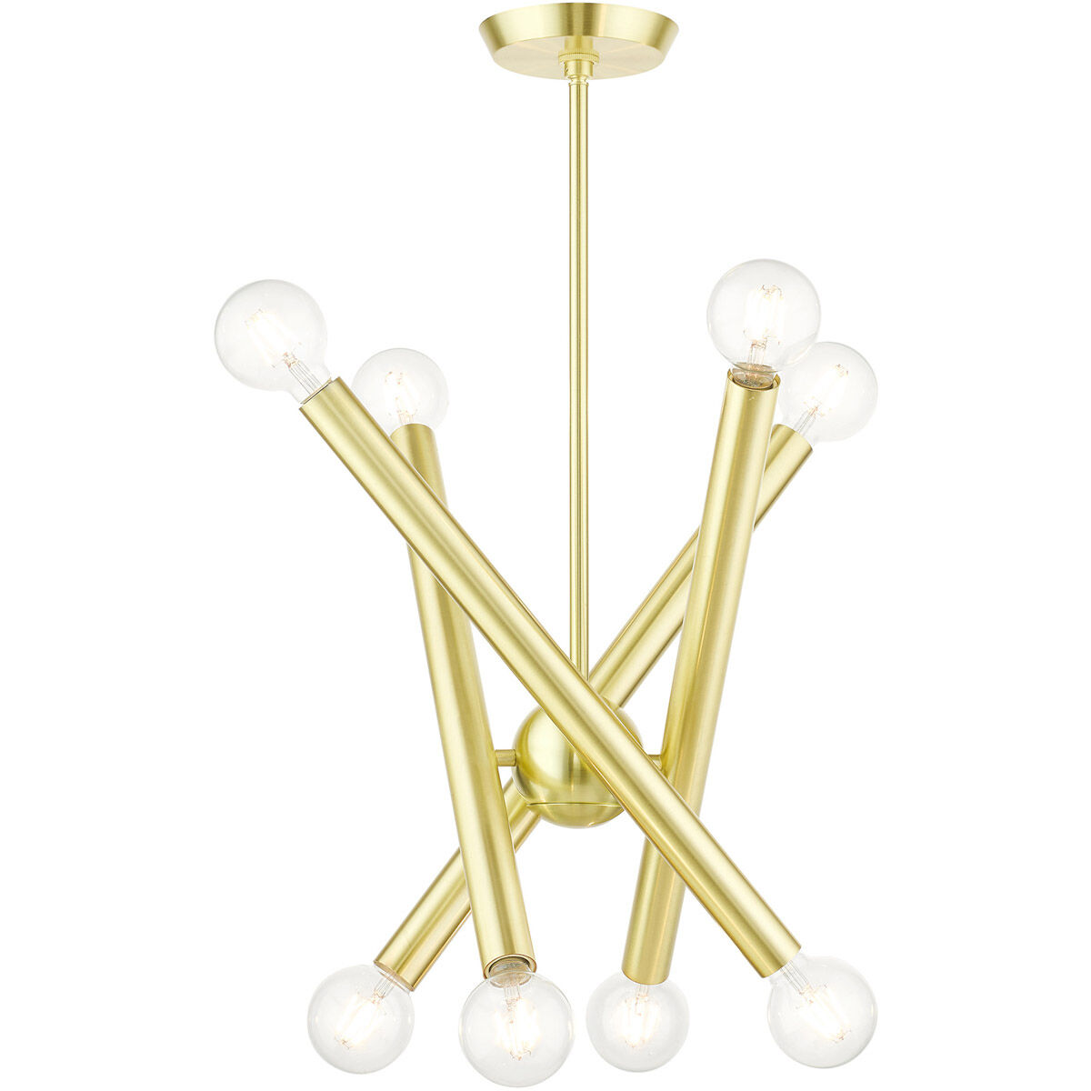 Stafford 8 Light 24 inch Satin Brass Chandelier Ceiling Light