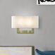 ADA Wall Sconces 2 Light 15 inch Antique Brass ADA Large ADA Sconce Wall Light, Large