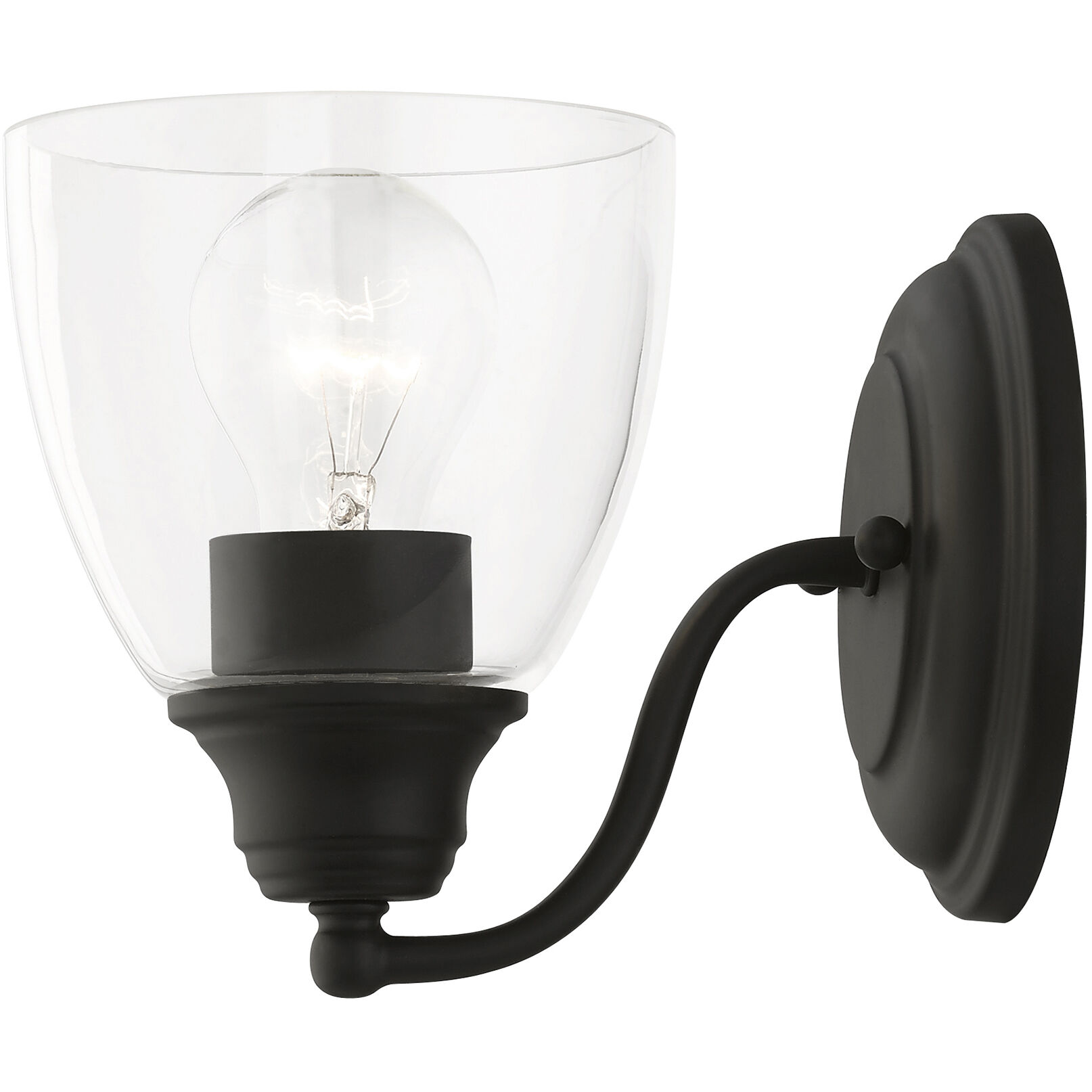 Montgomery 1 Light 5 inch Black Vanity Sconce Wall Light