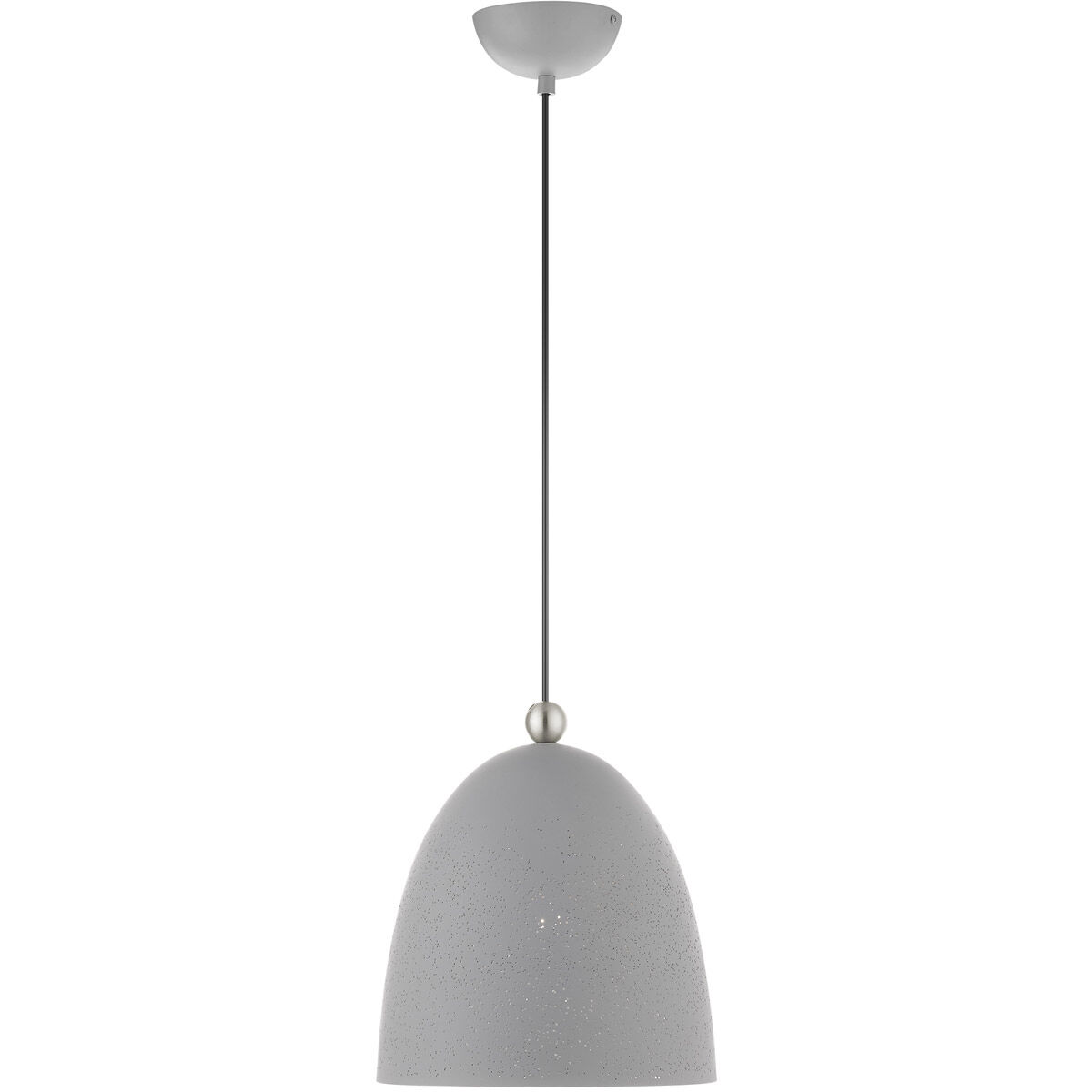 Arlington 1 Light 12 inch Nordic Gray with Brushed Nickel Accents Pendant Ceiling Light