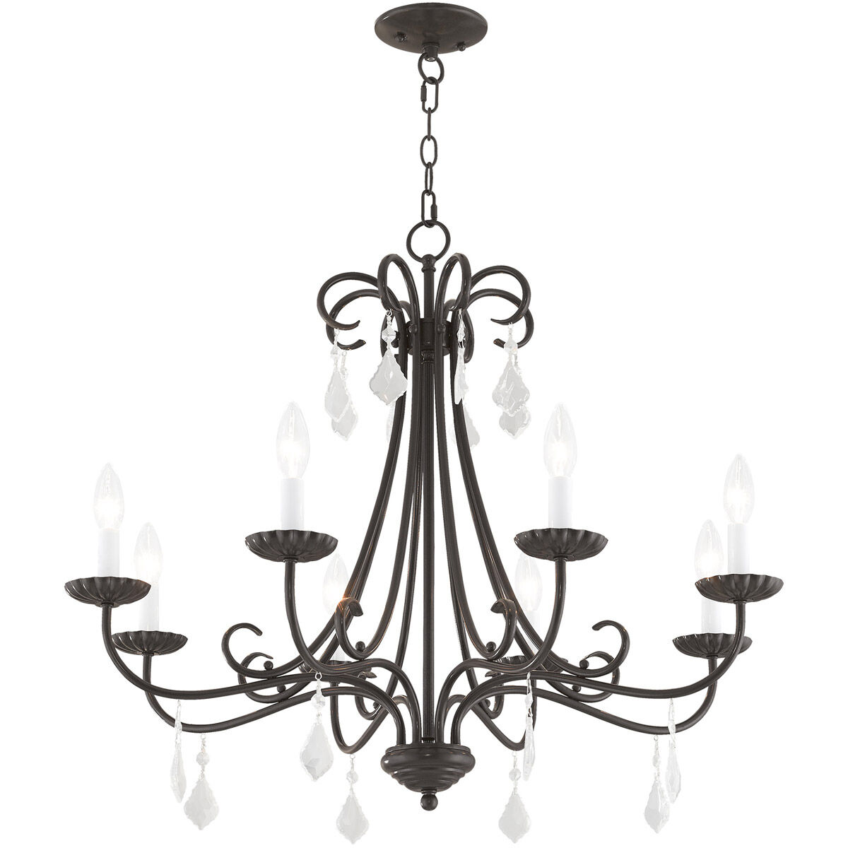 Daphne 8 Light 30 inch English Bronze Chandelier Ceiling Light