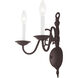 Williamsburgh 2 Light 13 inch Bronze Wall Sconce Wall Light