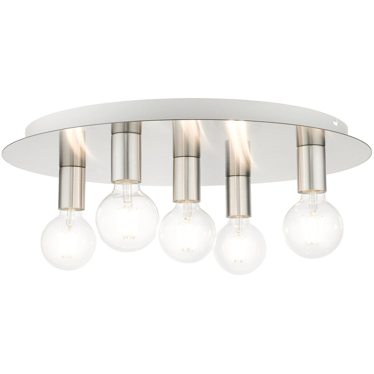 Hillview 5 Light 20 inch Brushed Nickel Flush Mount Ceiling Light