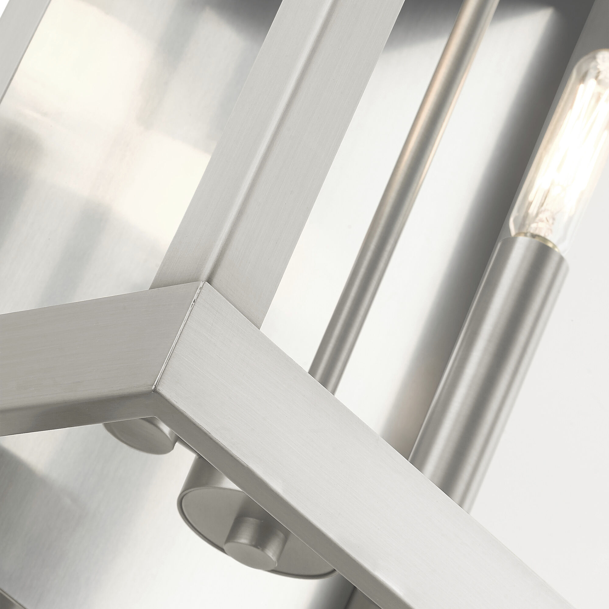 York 2 Light 16 inch Brushed Nickel Outdoor Wall Lantern