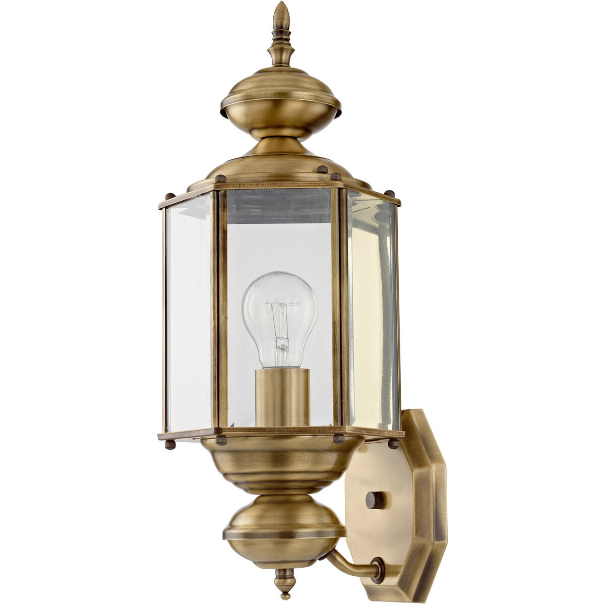 Outdoor Basics 1 Light 17 inch Antique Brass Outdoor Wall Lantern 
