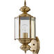 Outdoor Basics 1 Light 17 inch Antique Brass Outdoor Wall Lantern 
