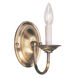 Home Basics 1 Light 4 inch Antique Brass Wall Sconce Wall Light