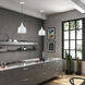Bolita 8 inch White with Brushed Nickel Accents Pendant Ceiling Light