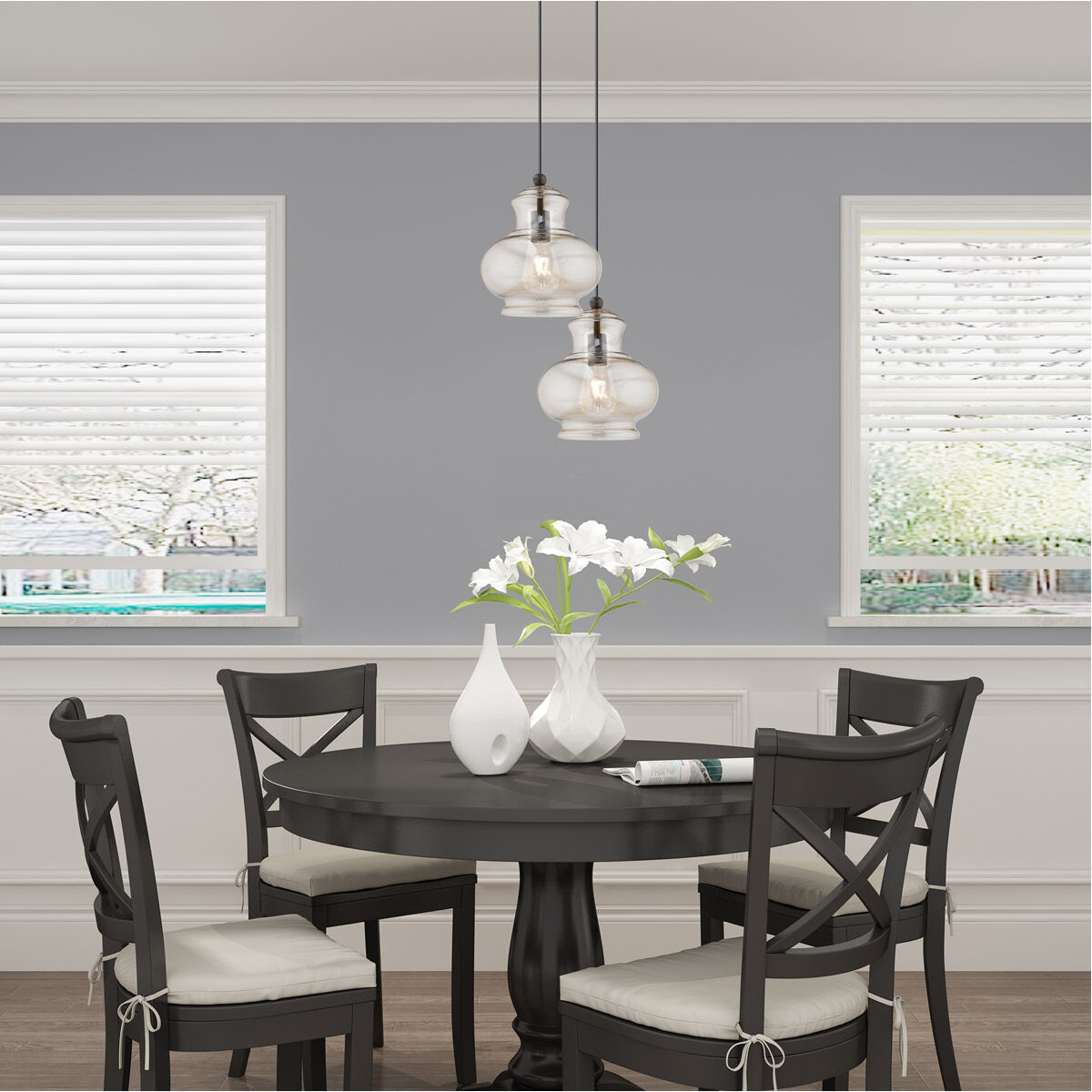 Art Glass 1 Light 9.88 inch English Bronze Mini Pendant Ceiling Light