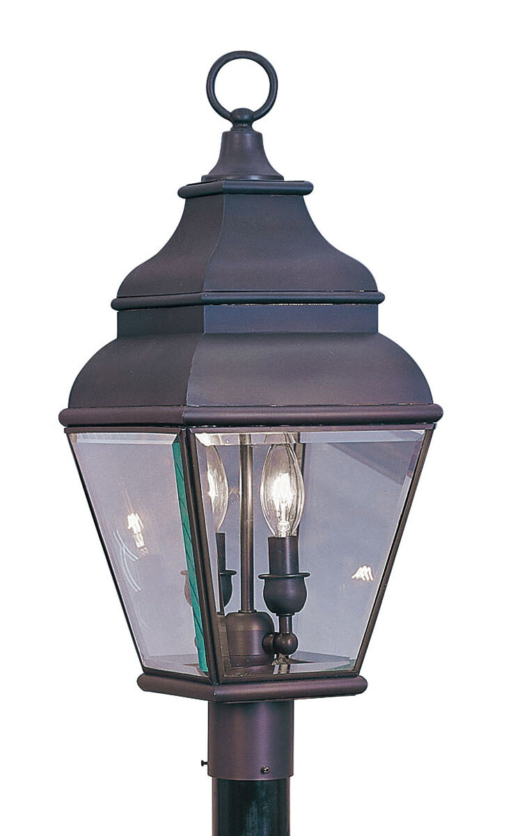 Exeter 2 Light 21 inch Bronze Outdoor Post Top Lantern