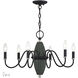 Laurelin 6 Light 24 inch Black with Brushed Nickel Accents Chandelier Ceiling Light