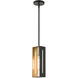Soma 1 Light 5 inch Textured Black with Brushed Nickel Accents Pendant Ceiling Light