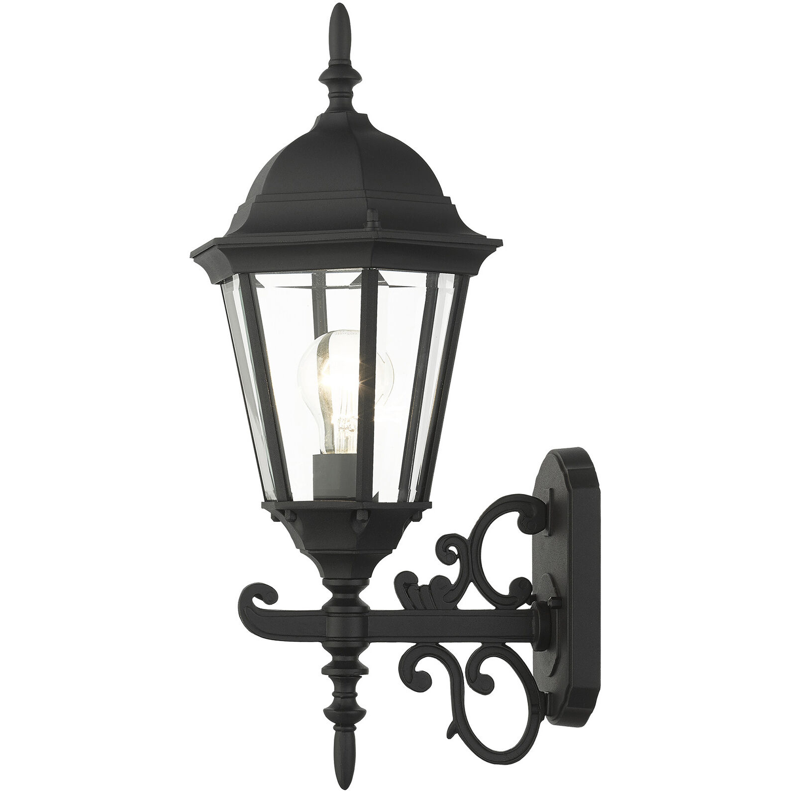 Hamilton 1 Light 20 inch Textured Black Outdoor  Wall Lantern