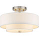 Claremont 2 Light 13 inch Brushed Nickel Semi-Flush Mount Ceiling Light