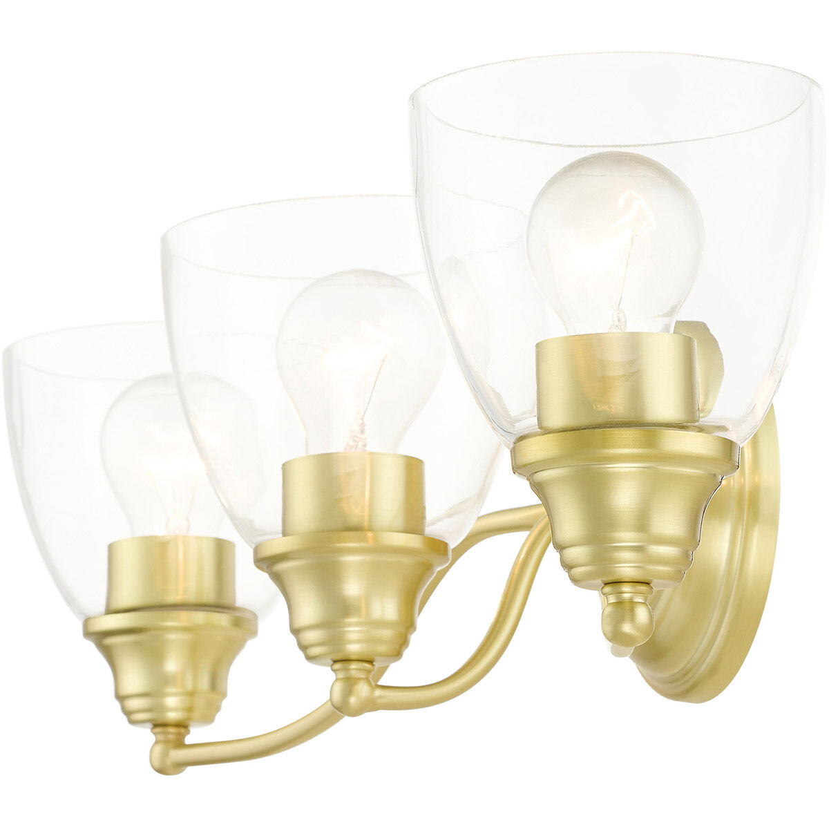 Montgomery 3 Light 23 inch Satin Brass Vanity Sconce Wall Light