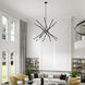 Soho 16 Light 50 inch Black Foyer Chandelier Ceiling Light