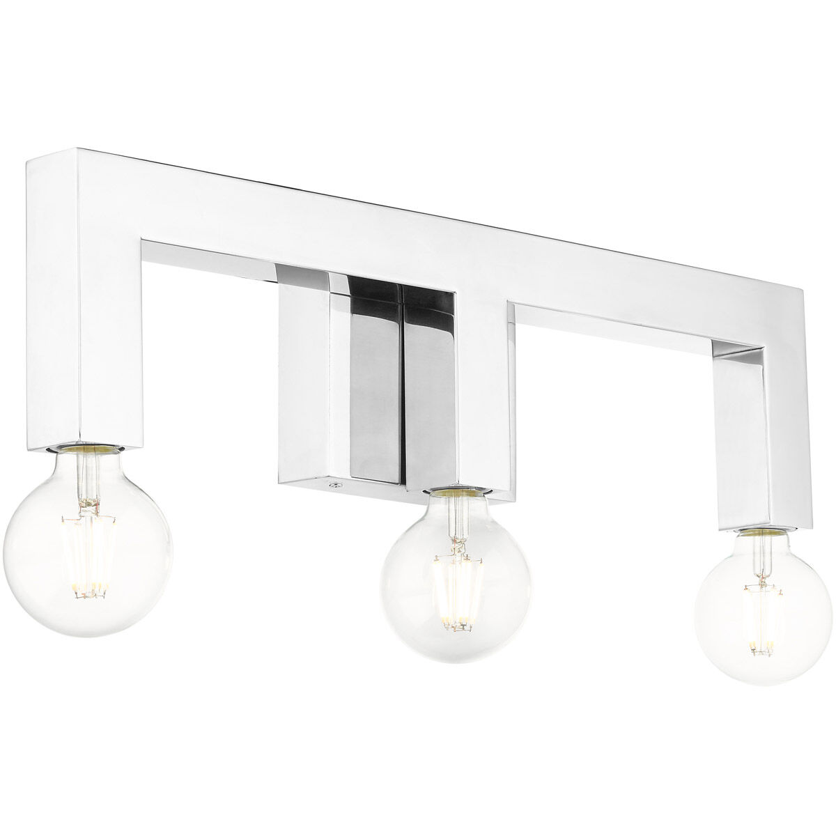 Solna 3 Light 22 inch Polished Chrome Vanity Sconce Wall Light