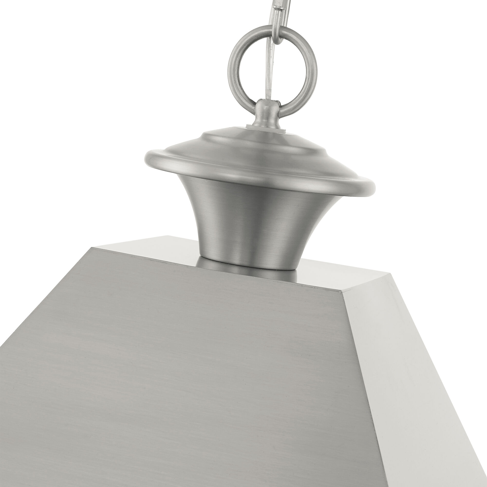 Wentworth 3 Light 12 inch Brushed Nickel Outdoor Pendant Lantern, Large