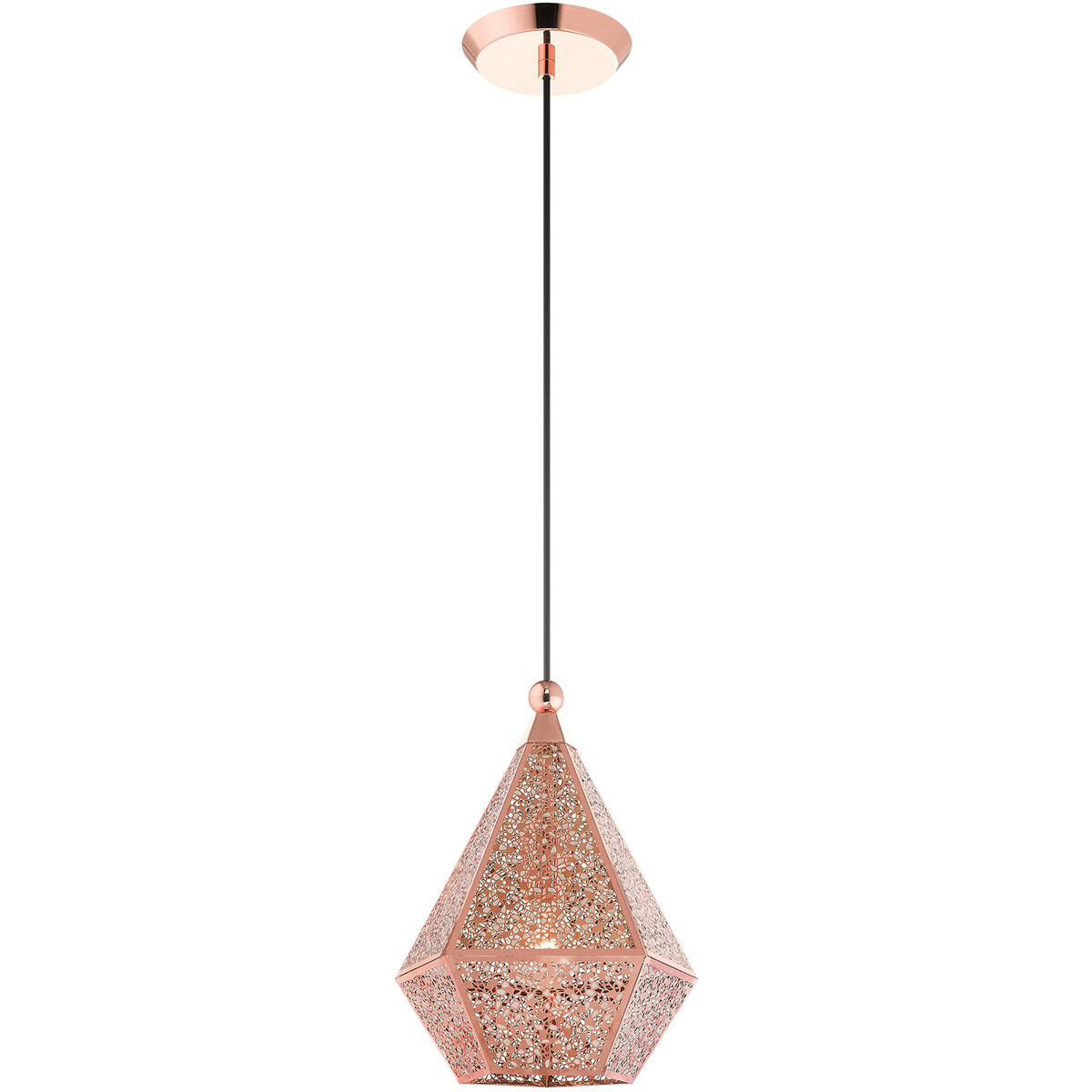 Aberdeen 1 Light 10 inch Rose Gold Pendant Ceiling Light