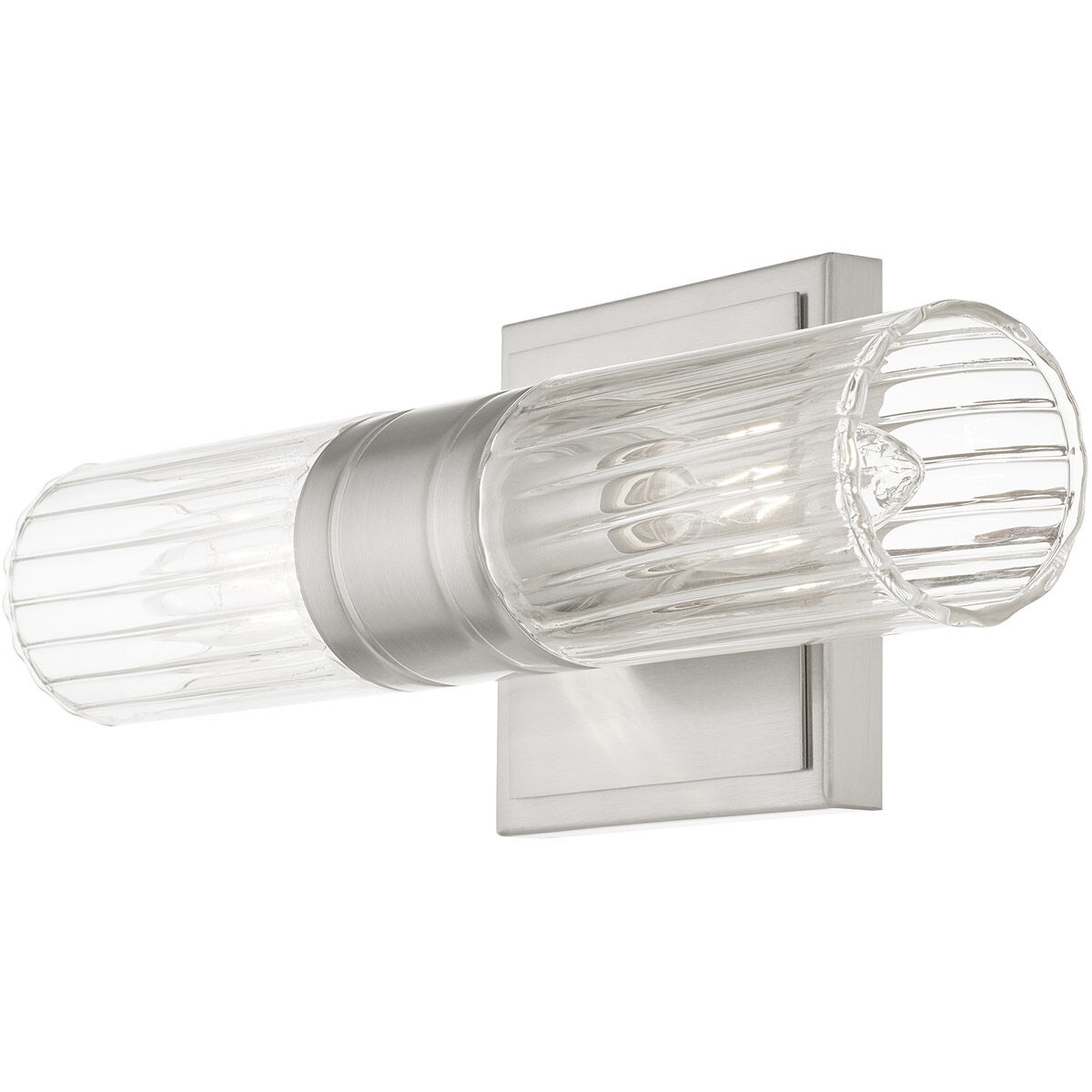 Midtown 2 Light 12 inch Brushed Nickel Bath Vanity Wall Light