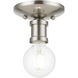 Lansdale 1 Light 5 inch Brushed Nickel Single Flush Mount Ceiling Light, Single
