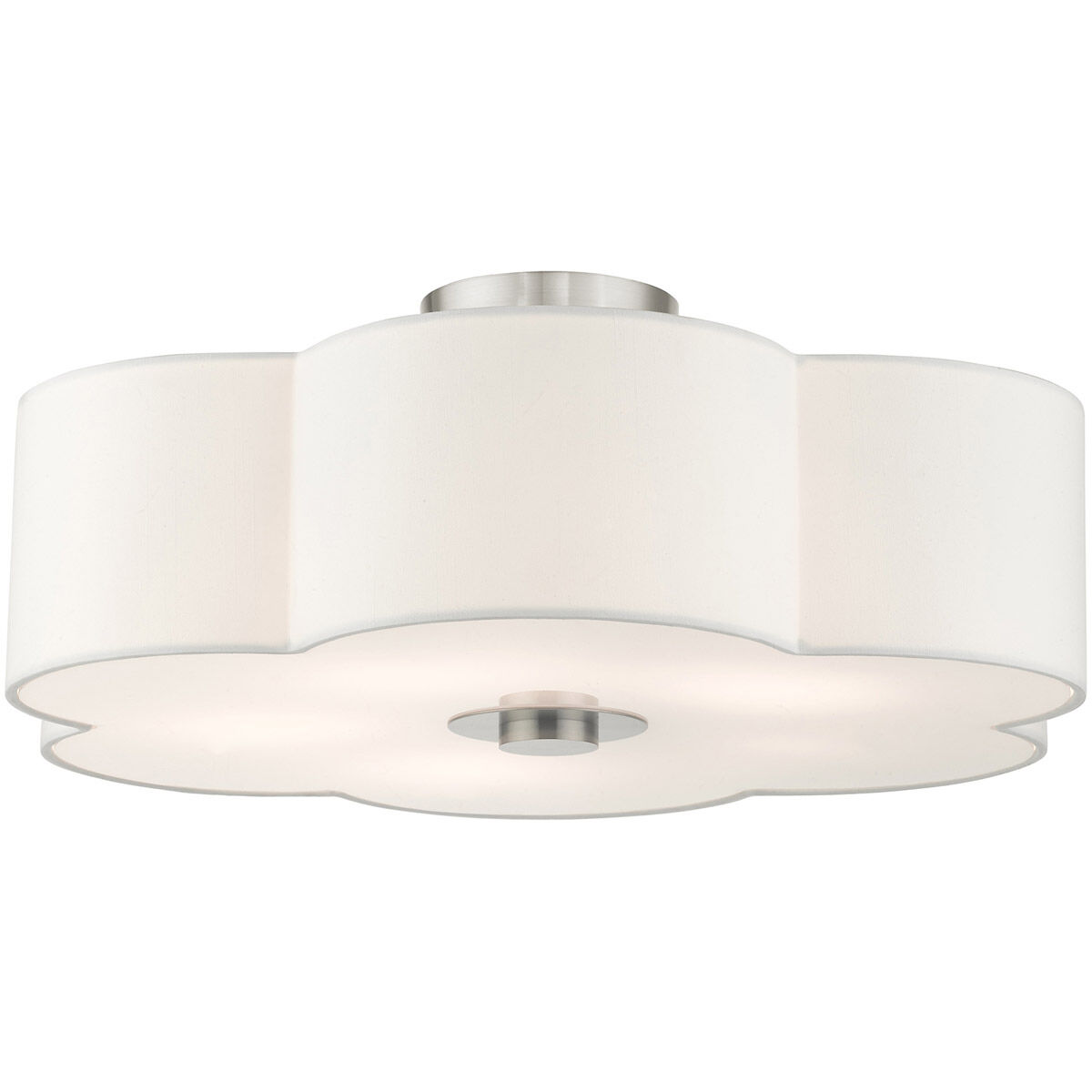 Chelsea 5 Light 22 inch Brushed Nickel Semi Flush Ceiling Light