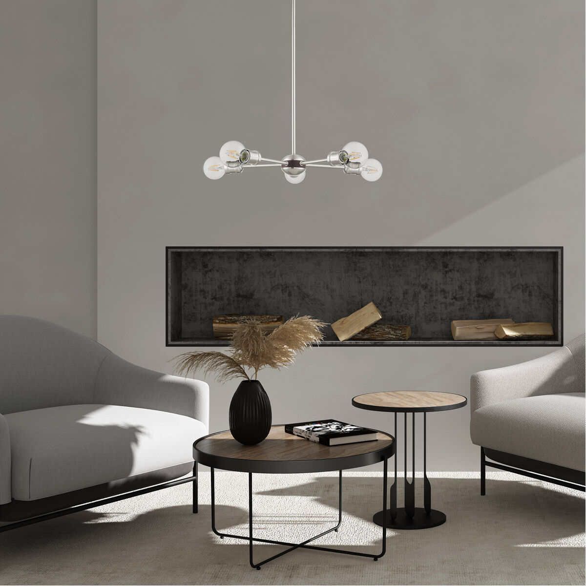 Coronado 5 Light 26 inch Brushed Nickel Chandelier Ceiling Light